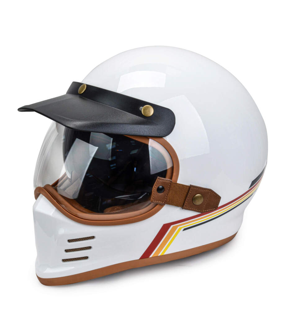 Шлем мото мотард HIZER 252 №1 (L) white