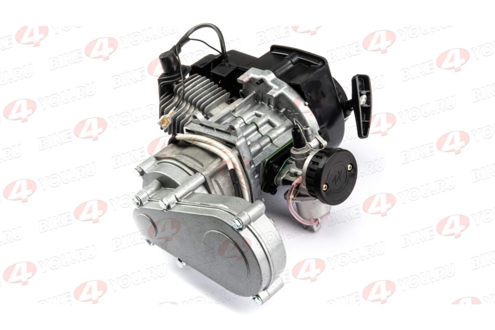 Двигатель 49СС 2-х такт. для минибайка с редуктором+электростартер Двигатель 49СС 2-х такт. для минибайка с редуктором+электростартер