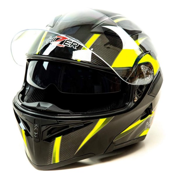 Шлем мото модуляр HIZER J5902 #1 (XL) (2 визора)
