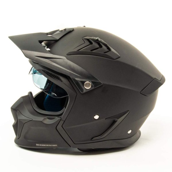 Шлем мото мотард GTX 690 #7 (S) SOLID MATT BLACK