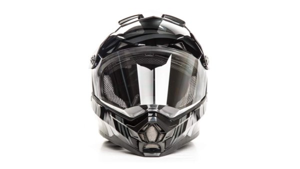Шлем мото мотард HIZER B6196-1 #3 (M) black
