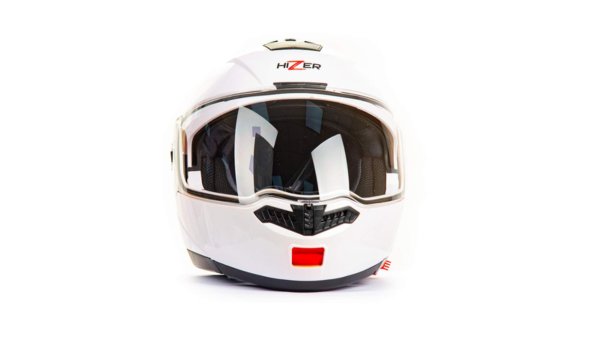 Шлем мото модуляр HIZER 623 (S) white (2 визора)