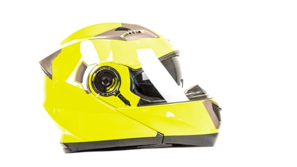 Шлем мото модуляр HIZER 625 #2 (S) lemon green (2 визора)