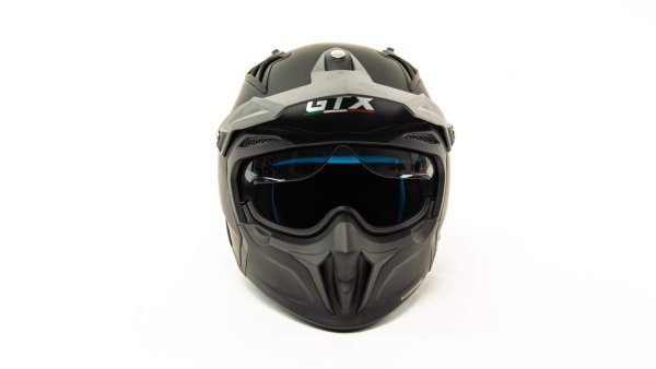 Шлем мото мотард GTX 690 #7 (L) SOLID MATT BLACK