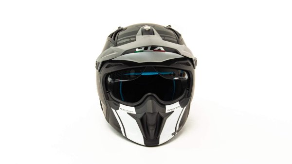 Шлем мото мотард GTX 690 #1 (S) BLACK/BLACK WHITE