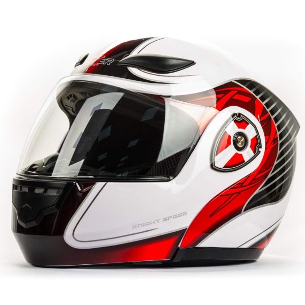 Шлем мото модуляр HIZER 620 #2 (M) white