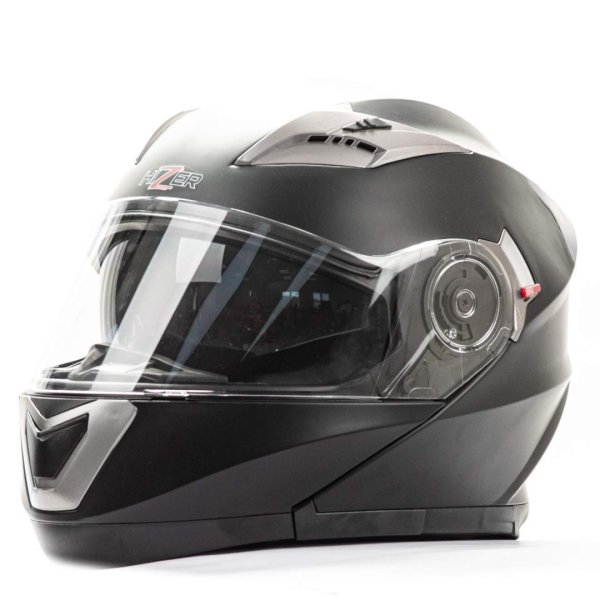 Шлем мото модуляр HIZER 625 #1 (M) matt black (2 визора)