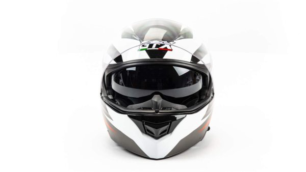 Шлем мото модуляр GTX 550 #1 (M) BLACK/WHITE RED GREY (2 визора)